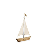 Mercana Tartane Small 17L x 2W Brown/Cream Nautical Inspired Sailboat