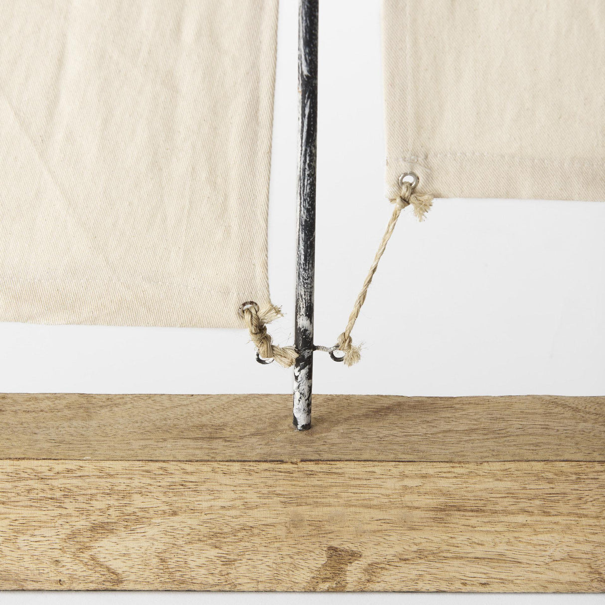 Mercana Tartane Large 22L x 2W Brown/Cream Nautical Inspired Sailboat