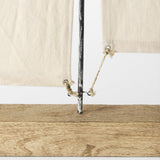 Mercana Tartane Large 22L x 2W Brown/Cream Nautical Inspired Sailboat
