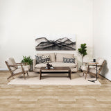 Mercana Roy I 84" Beige Upholstered Three Seater Sofa