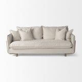 Mercana Roy I 84" Beige Upholstered Three Seater Sofa