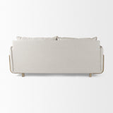 Mercana Roy I 84" Beige Upholstered Three Seater Sofa