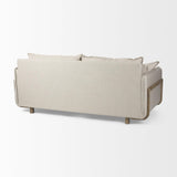 Mercana Roy I 84" Beige Upholstered Three Seater Sofa