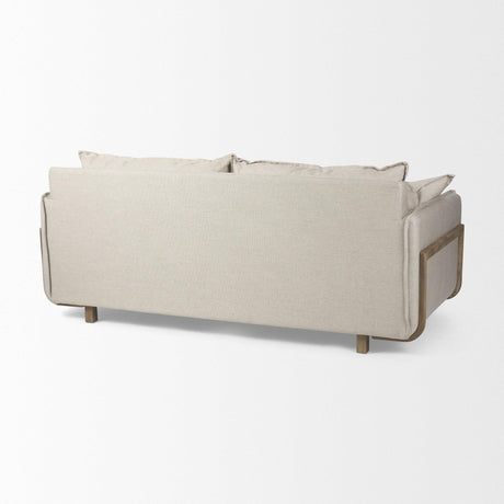 Mercana Roy I 84" Beige Upholstered Three Seater Sofa