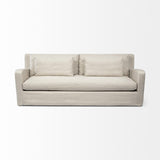 Mercana Denly II 92.5 X 38.25 X 34.5 Beige Slipcover Three Seater Sofa