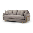 Mercana Roy I 84" Flint Gray Upholstered Three Seater Sofa