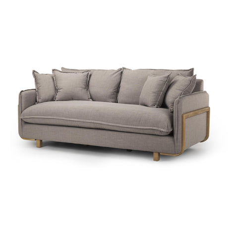 Mercana Roy I 84" Flint Gray Upholstered Three Seater Sofa