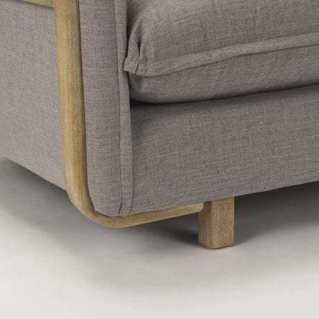 Mercana Roy I 84" Flint Gray Upholstered Three Seater Sofa