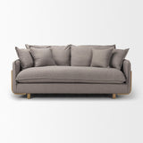 Mercana Roy I 84" Flint Gray Upholstered Three Seater Sofa