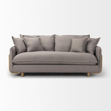 Mercana Roy I 84" Flint Gray Upholstered Three Seater Sofa