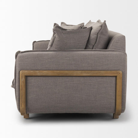 Mercana Roy I 84" Flint Gray Upholstered Three Seater Sofa