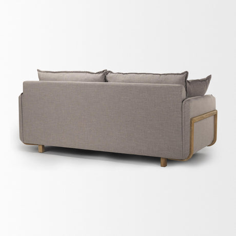 Mercana Roy I 84" Flint Gray Upholstered Three Seater Sofa