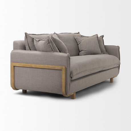Mercana Roy I 84" Flint Gray Upholstered Three Seater Sofa