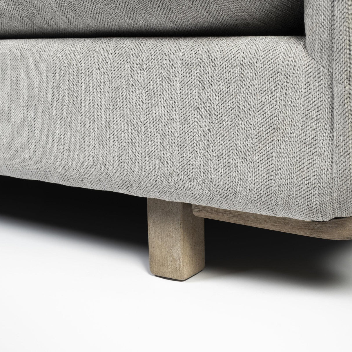 Mercana Roy I 84" Frost Gray Upholstered Three Seater Sofa