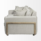 Mercana Roy I 84" Frost Gray Upholstered Three Seater Sofa