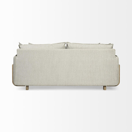 Mercana Roy I 84" Frost Gray Upholstered Three Seater Sofa