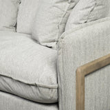 Mercana Roy I 84" Frost Gray Upholstered Three Seater Sofa