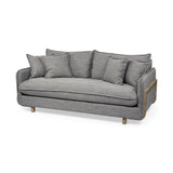Mercana Roy I 84" Castlerock Gray Upholstered Three Seater Sofa
