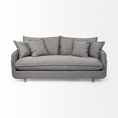 Mercana Roy I 84" Castlerock Gray Upholstered Three Seater Sofa
