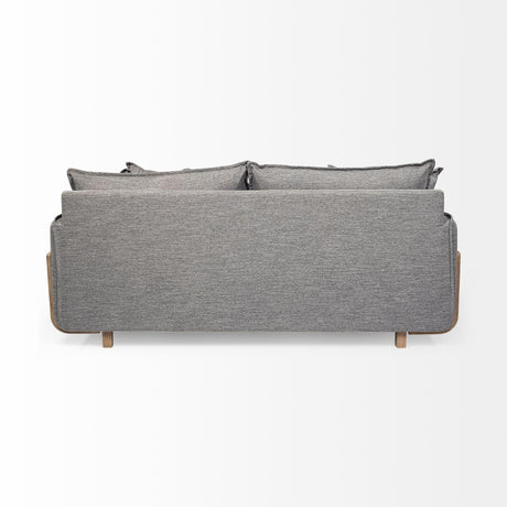Mercana Roy I 84" Castlerock Gray Upholstered Three Seater Sofa
