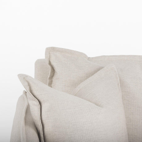 Mercana Roy II Beige Upholstered and Brown Wood Frame Arm Chair