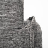 Mercana Roy II Castlerock Gray Upholstered and Brown Wood Frame Arm Chair