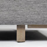 Mercana Roy II Castlerock Gray Upholstered and Brown Wood Frame Arm Chair
