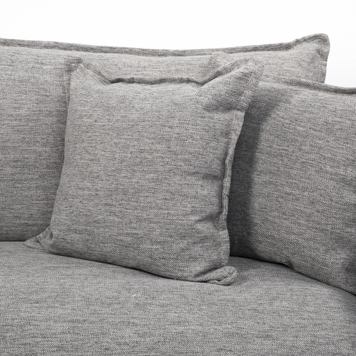 Mercana Roy II Castlerock Gray Upholstered and Brown Wood Frame Arm Chair