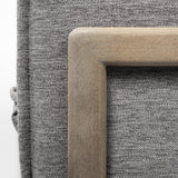 Mercana Roy II Castlerock Gray Upholstered and Brown Wood Frame Arm Chair