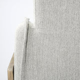 Mercana Roy II Frost Gray Upholstered and Brown Wood Frame Arm Chair