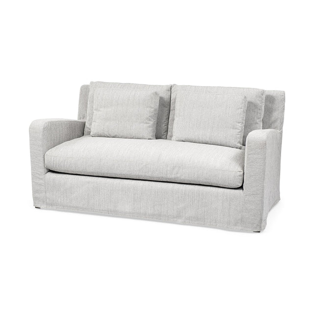 Mercana Denly I 69 X 38.25 X 34.5 Frost Gray Slipcover Two Seater Sofa