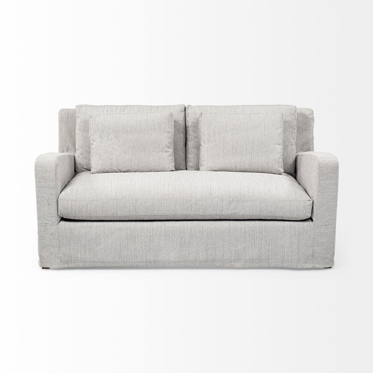 Mercana Denly I 69 X 38.25 X 34.5 Frost Gray Slipcover Two Seater Sofa