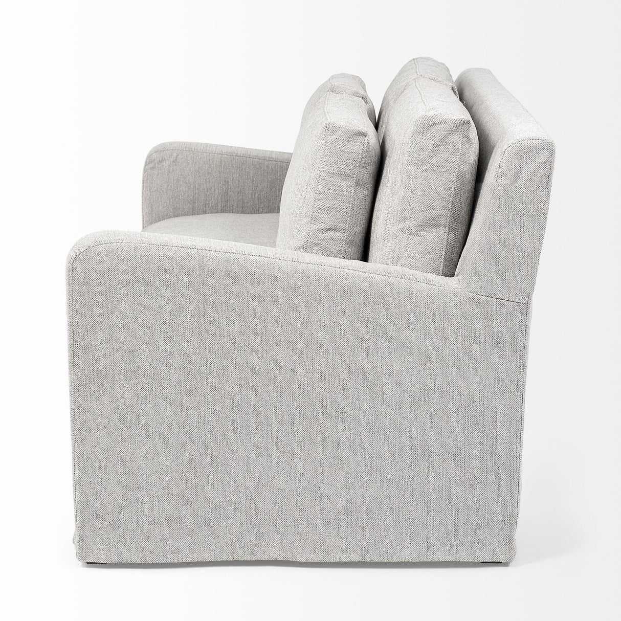 Mercana Denly I 69 X 38.25 X 34.5 Frost Gray Slipcover Two Seater Sofa
