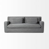 Mercana Denly II 92" Casterock Gray Slipcover Three Seater Sofa