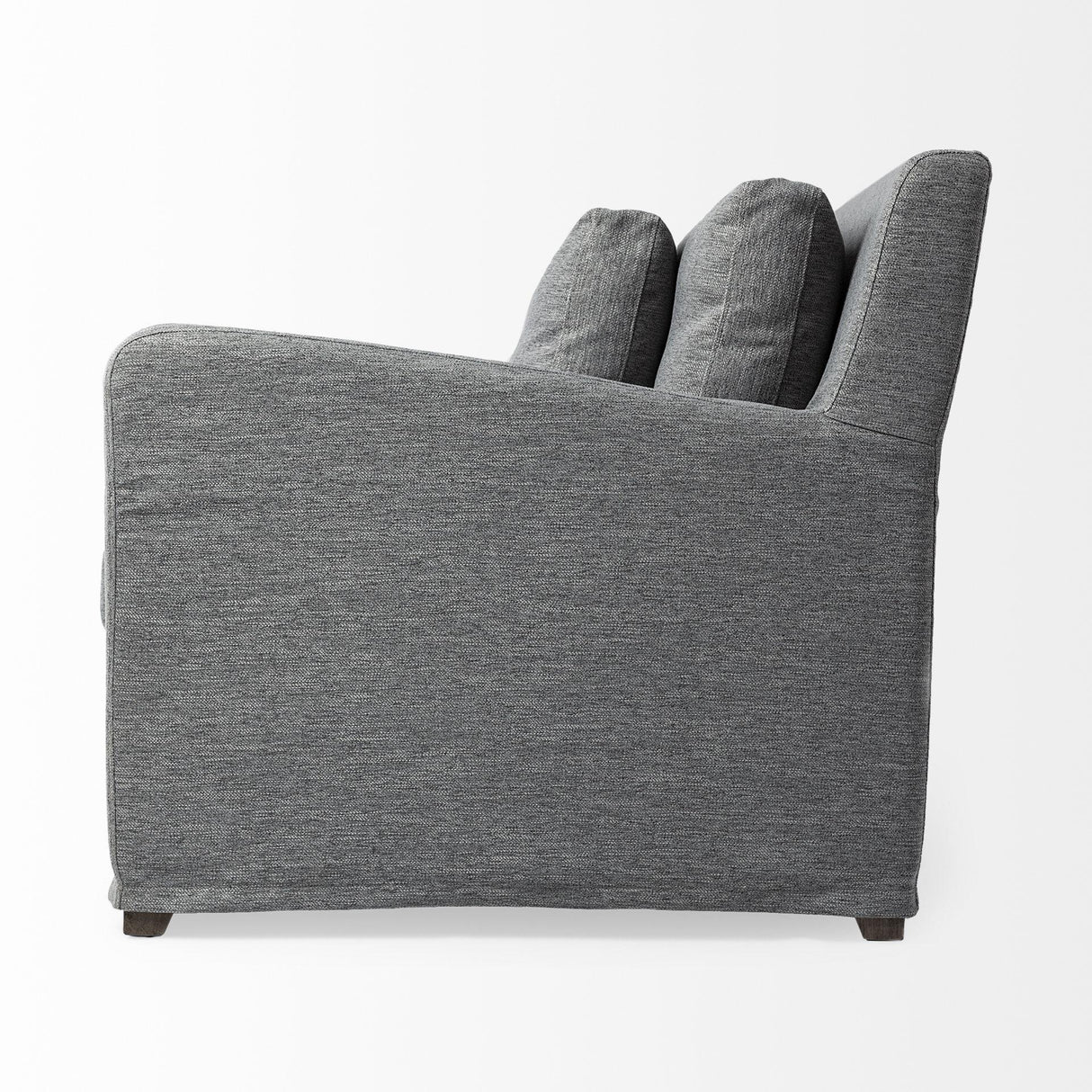 Mercana Denly II 92" Casterock Gray Slipcover Three Seater Sofa
