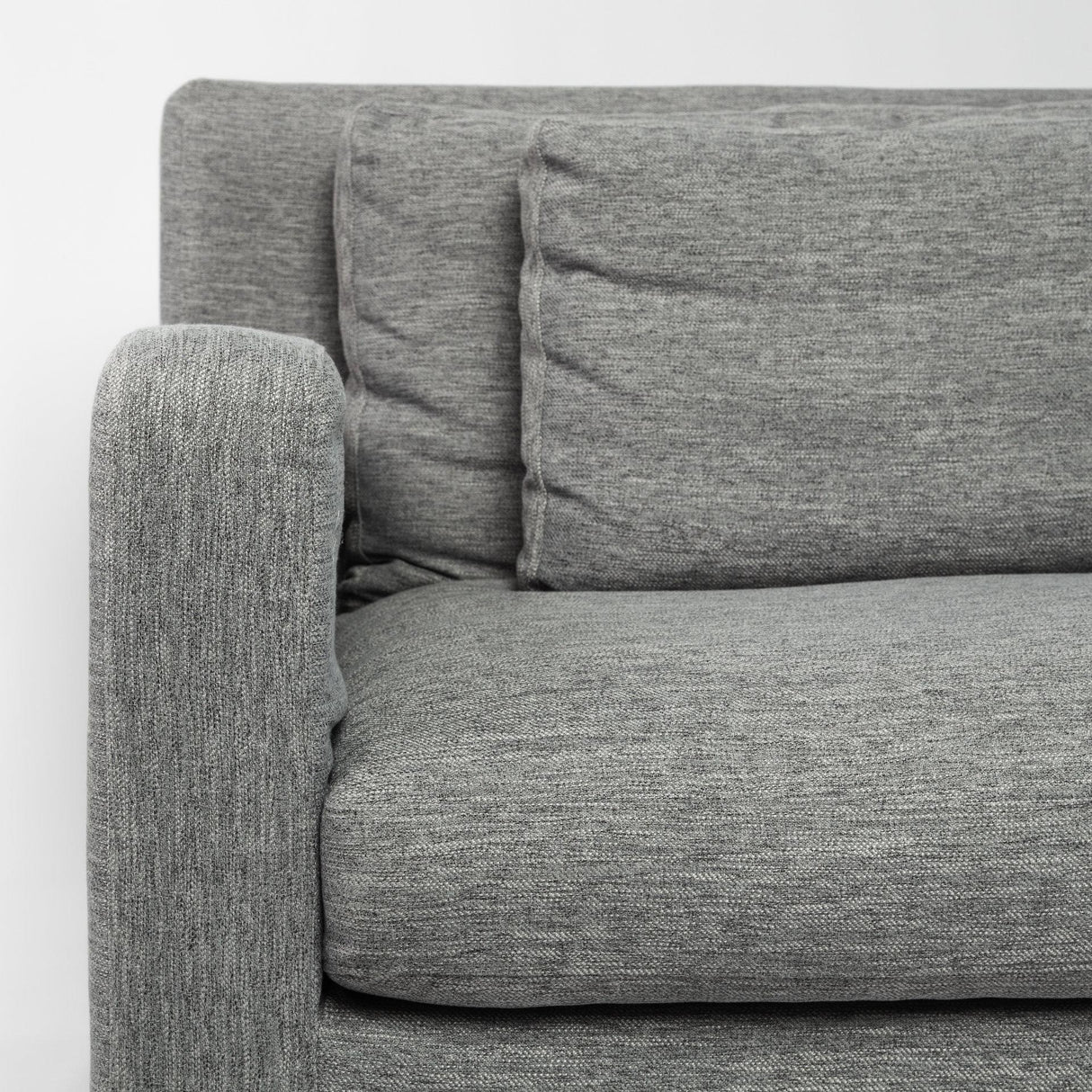 Mercana Denly II 92" Casterock Gray Slipcover Three Seater Sofa