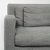 Mercana Denly II 92" Casterock Gray Slipcover Three Seater Sofa