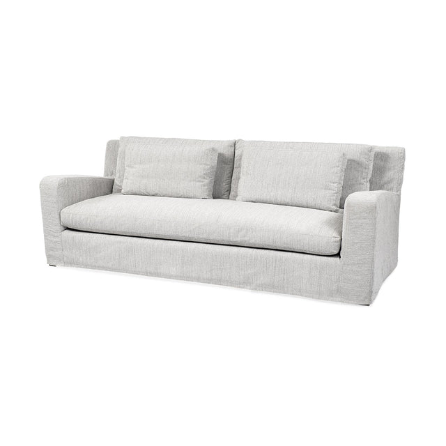 Mercana Denly II 92.5 X 38.25 X 34.5 Frost Gray Slipcover Three Seater Sofa