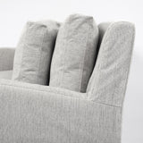 Mercana Denly II 92.5 X 38.25 X 34.5 Frost Gray Slipcover Three Seater Sofa