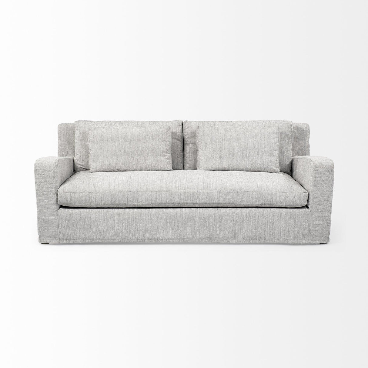 Mercana Denly II 92.5 X 38.25 X 34.5 Frost Gray Slipcover Three Seater Sofa