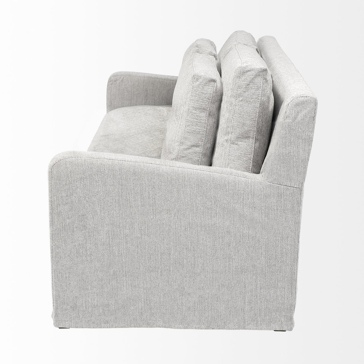 Mercana Denly II 92.5 X 38.25 X 34.5 Frost Gray Slipcover Three Seater Sofa