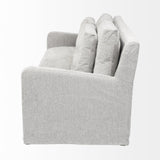 Mercana Denly II 92.5 X 38.25 X 34.5 Frost Gray Slipcover Three Seater Sofa