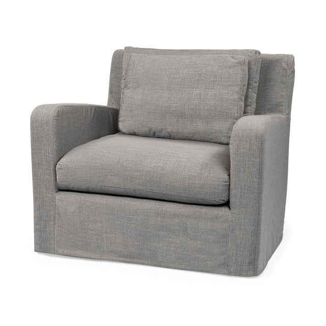 Mercana Denly III 38 X 38.25 X 34.5 Flint Gray Slipcover Upholstered Arm Chair