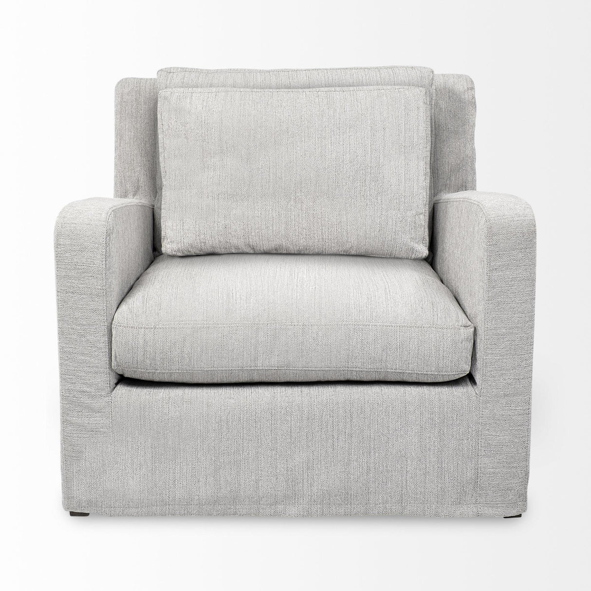 Mercana Denly III 38 X 38.25 X 34.5 Frost Gray Slipcover Upholstered Arm Chair