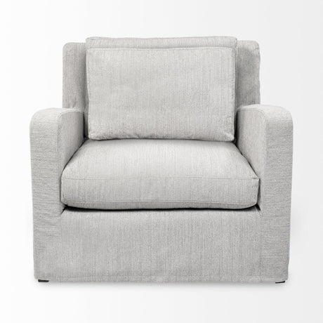 Mercana Denly III 38 X 38.25 X 34.5 Frost Gray Slipcover Upholstered Arm Chair