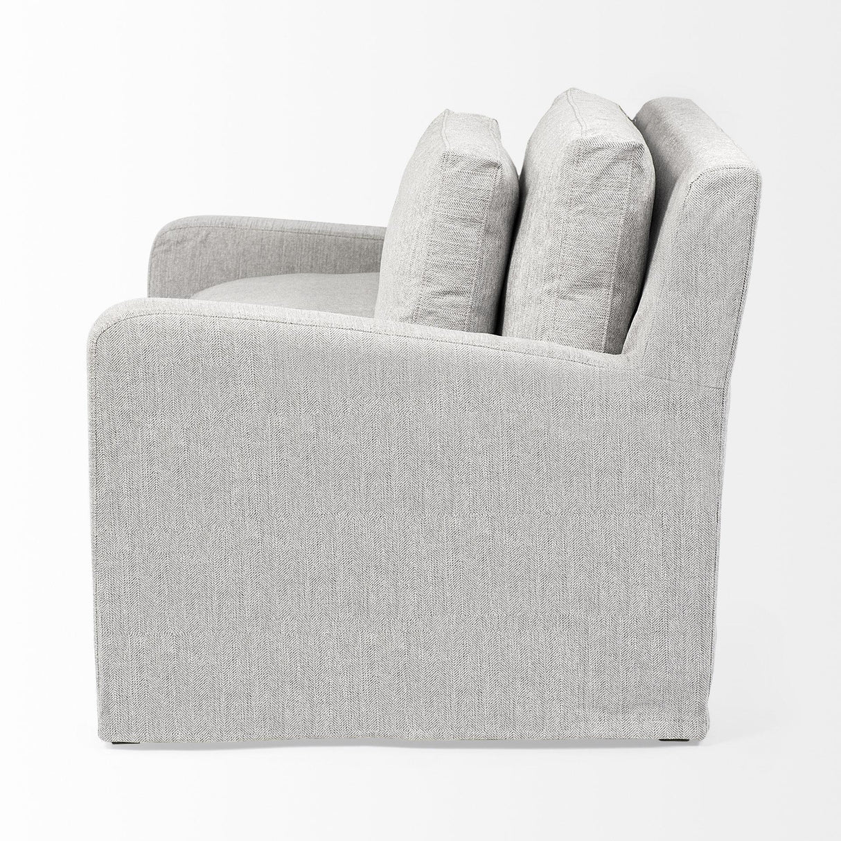 Mercana Denly III 38 X 38.25 X 34.5 Frost Gray Slipcover Upholstered Arm Chair