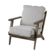 Mercana Olympus VI Frost Grey Fabric Wrapped Wooden Frame Accent Chair