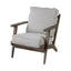 Mercana Olympus VI Frost Grey Fabric Wrapped Wooden Frame Accent Chair