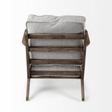 Mercana Olympus VI Frost Grey Fabric Wrapped Wooden Frame Accent Chair