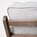 Mercana Olympus VI Frost Grey Fabric Wrapped Wooden Frame Accent Chair
